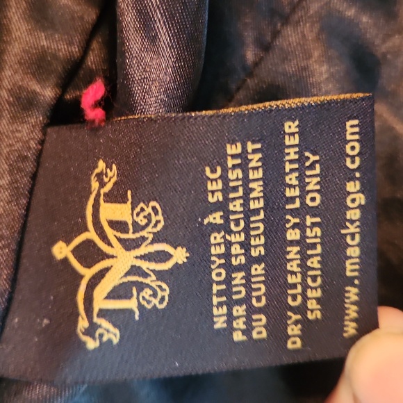 Mackage Black Jacket With Leather Trim - Picture 9 of 16